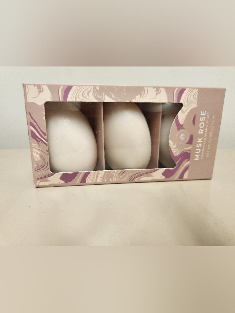 Musk Rose Scented Soap Set - White Bars - Made in Portugal
